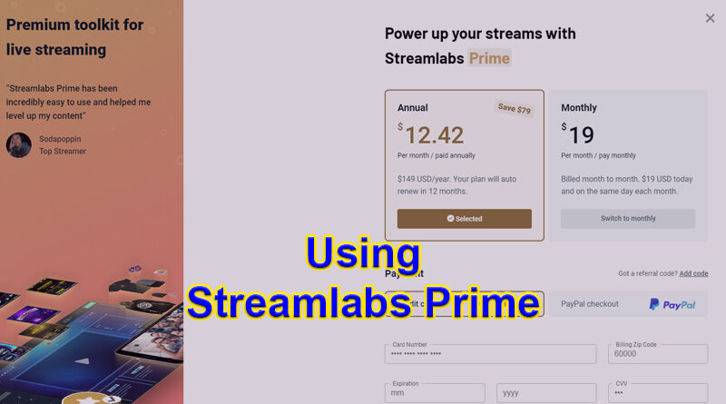 Using Streamlabs Prime