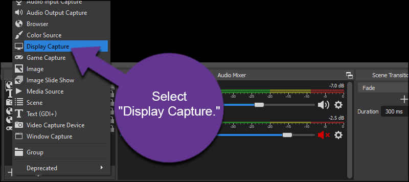 Select Display Capture