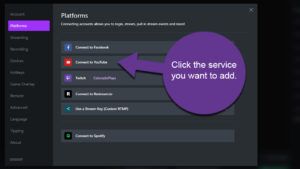 Connect Service to Gamecaster